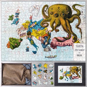 La Piovra Russa Jigsaw Puzzle. Wooden Jigsaw Puzzle For Adults - 35, 108, 250, 500, 750 or 1000 pieces.