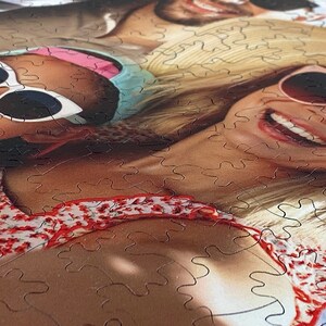 Custom photo jigsaw puzzle made from wood, a creative and meaningful way to turn cherished memories into a fun activity. Perfect gift for family, friends, or loved ones on any celebration.