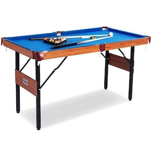 RACK Crux 55 in Folding Billiard/Pool Table (Blue)