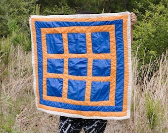 Gee's Bend Quilt, Cotton Quilt, Handsewn Quilt, Handstitched Quilt, Artistic Quilt, Quilt