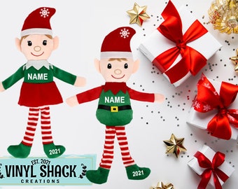 Personalized Elf - Personalized Christmas Elves - Stuffed Elf - Stocking Stuffer - Christmas Decoration - Plush Elf - Customized Elf