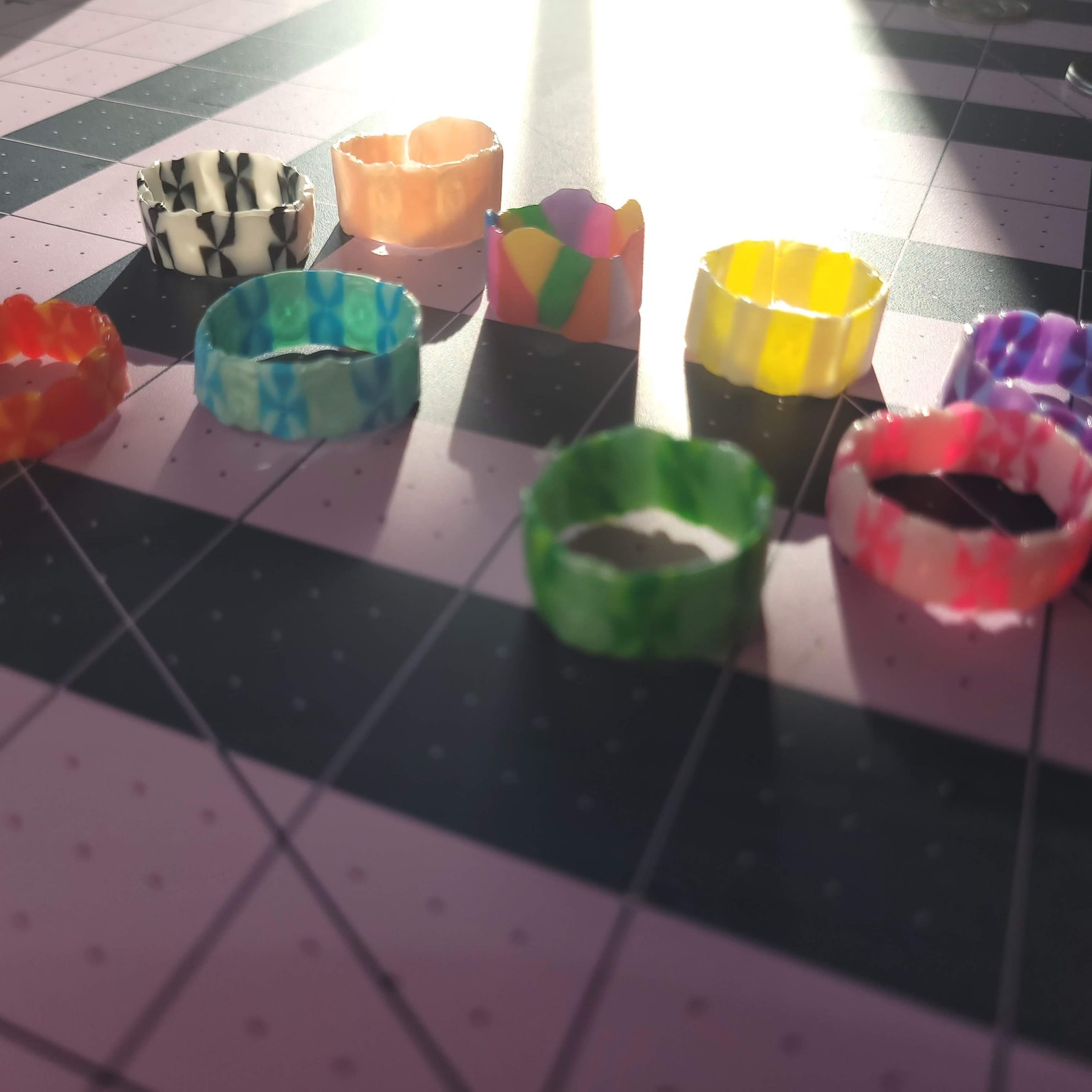 Perler Bead Rings Bead Rings Colorful Perler Bead Rings | Etsy