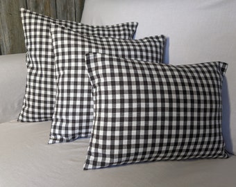 gingham pillows