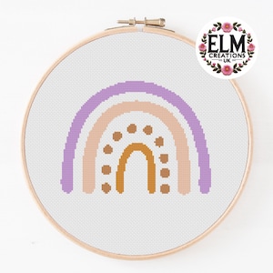 Rainbow Cross Stitch Chart - PDF Download | Colourful Cross Stitch Pattern | Instant Digital Download