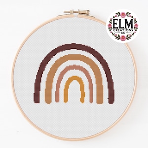 Rainbow Cross Stitch Chart - PDF Download | Colourful Cross Stitch Pattern | Instant Digital Download