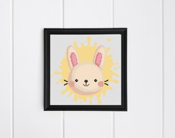 Cute Rabbit Cross Stitch Pattern / Digital PDF Pattern / Instant Download