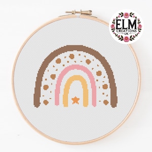 Rainbow Cross Stitch Chart - PDF Download | Colourful Cross Stitch Pattern | Instant Digital Download