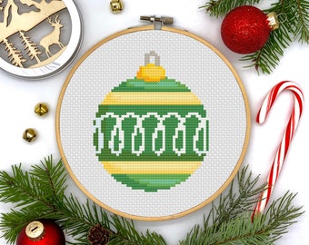 Pallina di Natale / Ornamento Schema punto croce / Download PDF digitale / Download istantaneo