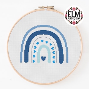 Rainbow Cross Stitch Chart - PDF Download | Colourful Cross Stitch Pattern | Instant Digital Download