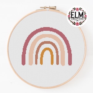 Rainbow Cross Stitch Chart - PDF Download | Colourful Cross Stitch Pattern | Instant Digital Download