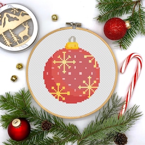 Christmas Bauble / Ornament Cross Stitch Pattern / Digital PDF Download / Instant Download