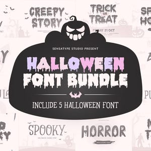 Halloween Schrift Bundle | Gruselige Pinselschrift & Verspielte Styles (Digitaler Download)
