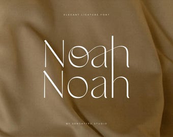Noah Elegant Ligature Font: Modern Script for Logos