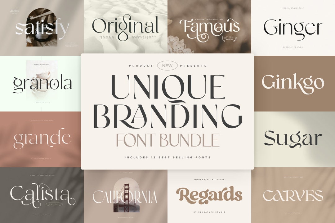 Modern Font Bundle: Elegant & Classy Fonts for Branding - Etsy