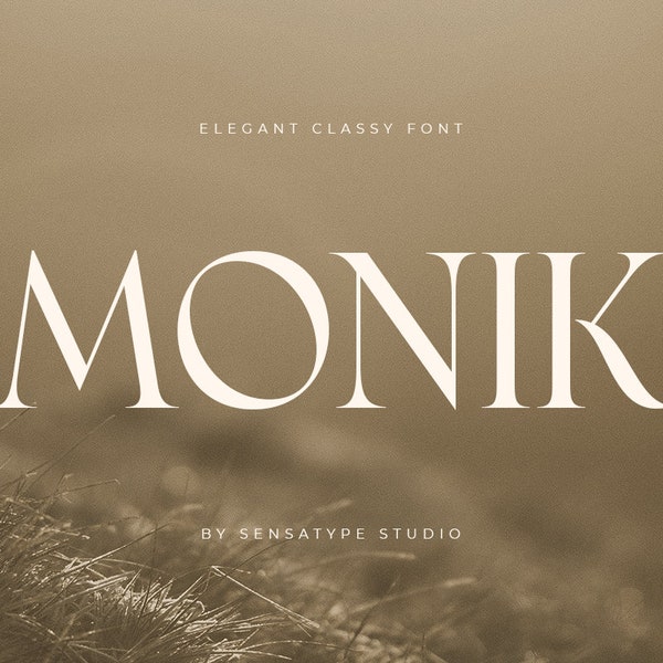 Monik - Elegant Classy Font, Fancy Ligature Font, Canva Font, Modern Font, Procreate Font, Retro Font, boho font, branding font,  logo font