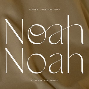 Noah - Elegant Ligature Font,Logo Font,Digital font,Handwritten,Feminine,Cricut,Script,Wedding font,Modern,Canva,Procreate,commercial use