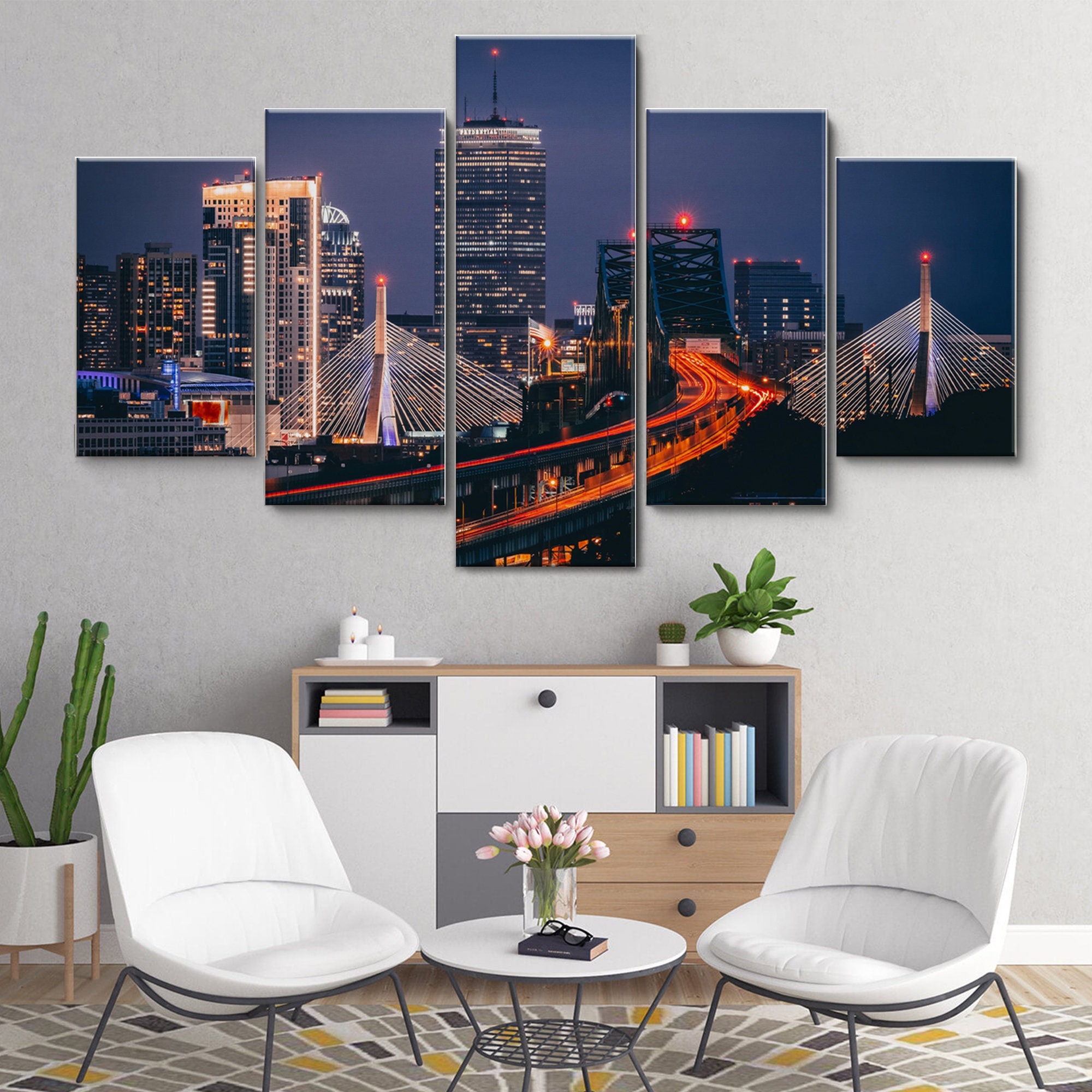 Louisville Kentucky City Skyline | Large Solid-Faced Canvas Wall Art Print | Great Big Canvas