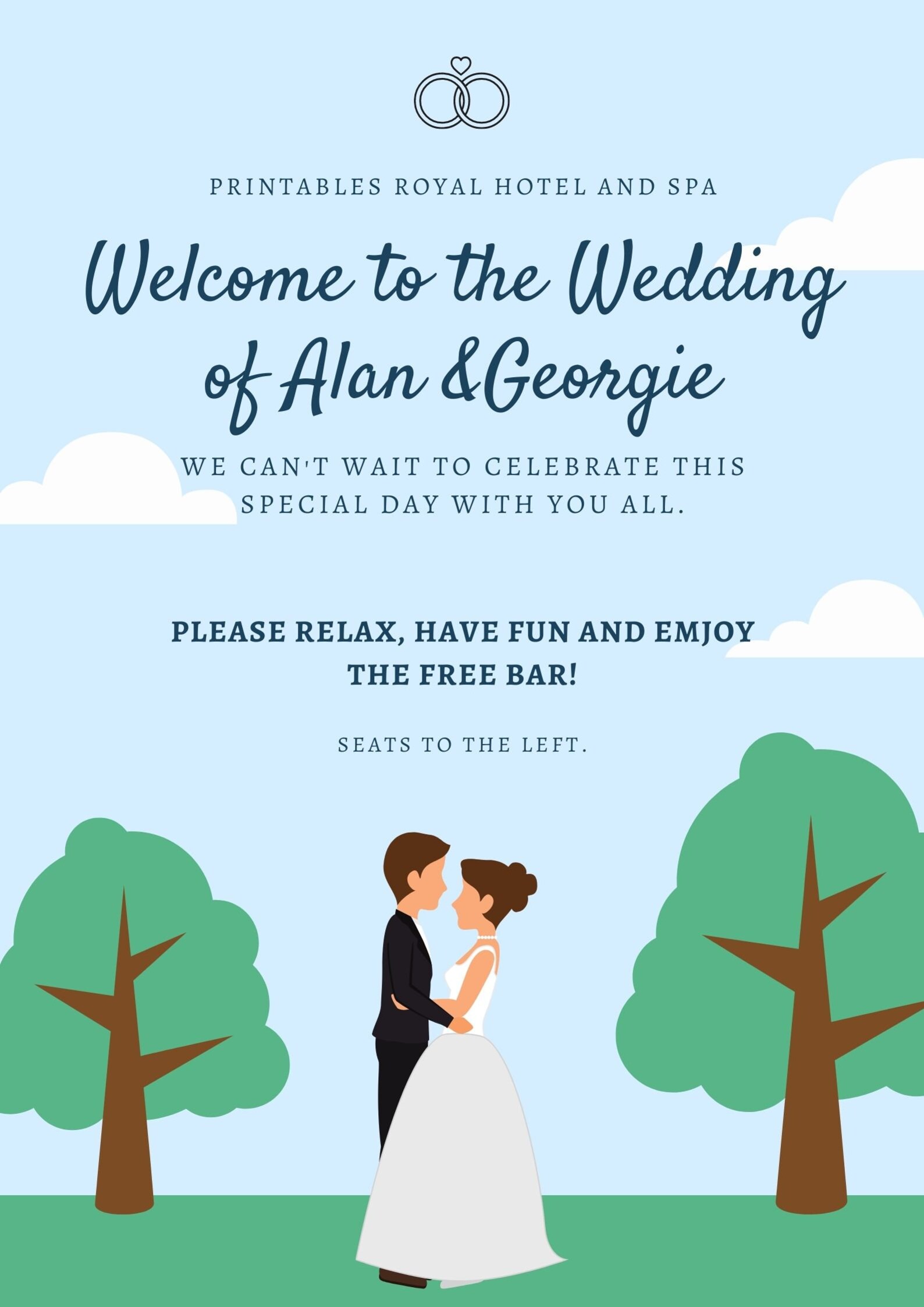 Printable Customizable Wedding Poster PDF | Etsy