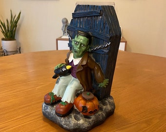 Sujetalibros espeluznante de Halloween con el monstruo de Frankenstein