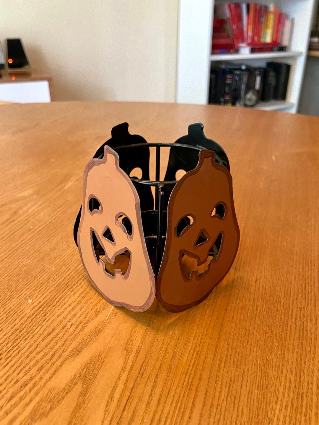 Halloween Jackolantern Tea Light Holder metal Etsy