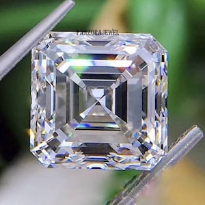 GRA Certified Asscher Cut Loose Stone Asscher Moissanite Loose Stone VVS1 0.80 To 5.00 Ct Asscher Cut Diamond Loose Gemstone Square Diamond