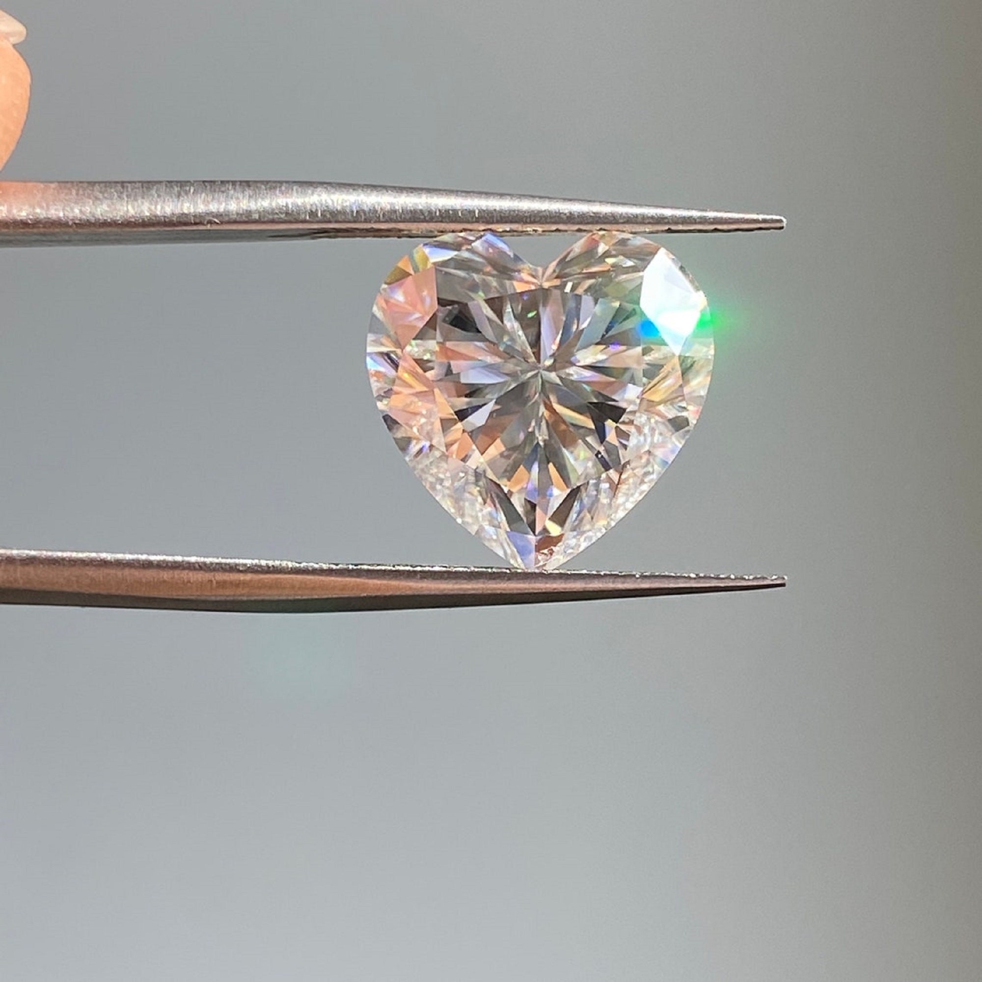Shape Base Colrless Heart Shape Moissanite Loose Stone | 1.0–5.0 Ct Colorless Heart Cut ...
