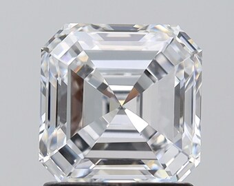 Asscher Cut Lab Grown Diamond 1–5 Carat | CVD HPHT Loose Stone | E VS Clarity Square Gemstone | Custom Jewelry Diamond