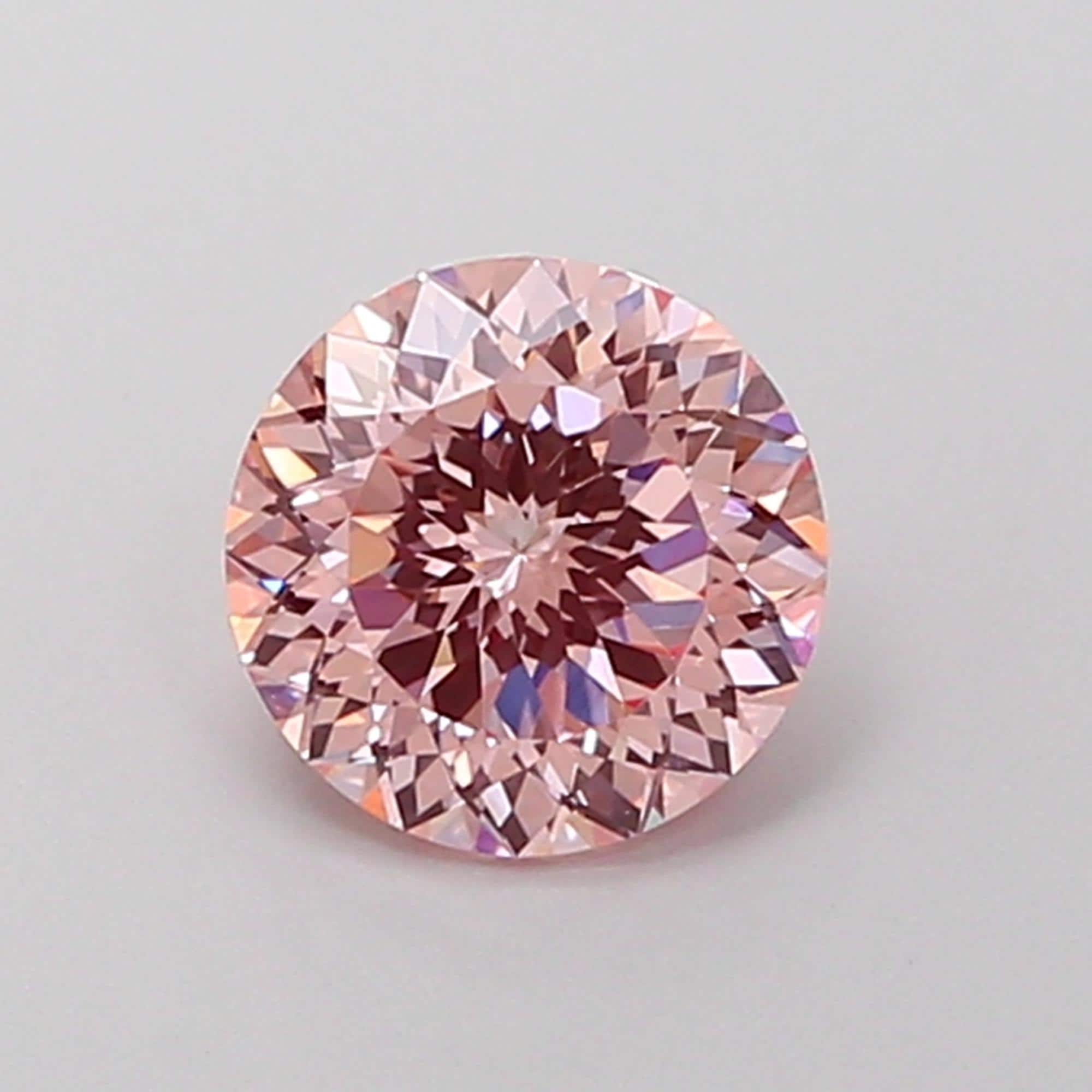 IGI Certified 1.05CT Fancy Intense Pink Portuguese Cut Lab Diamond