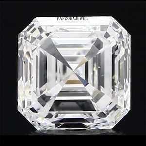 Moissanite sfusa certificata GRA VVS1 1,50 Ct taglio Asscher Moissanite sfusa certificata GRA VVS1 1,50 Ct taglio Asscher