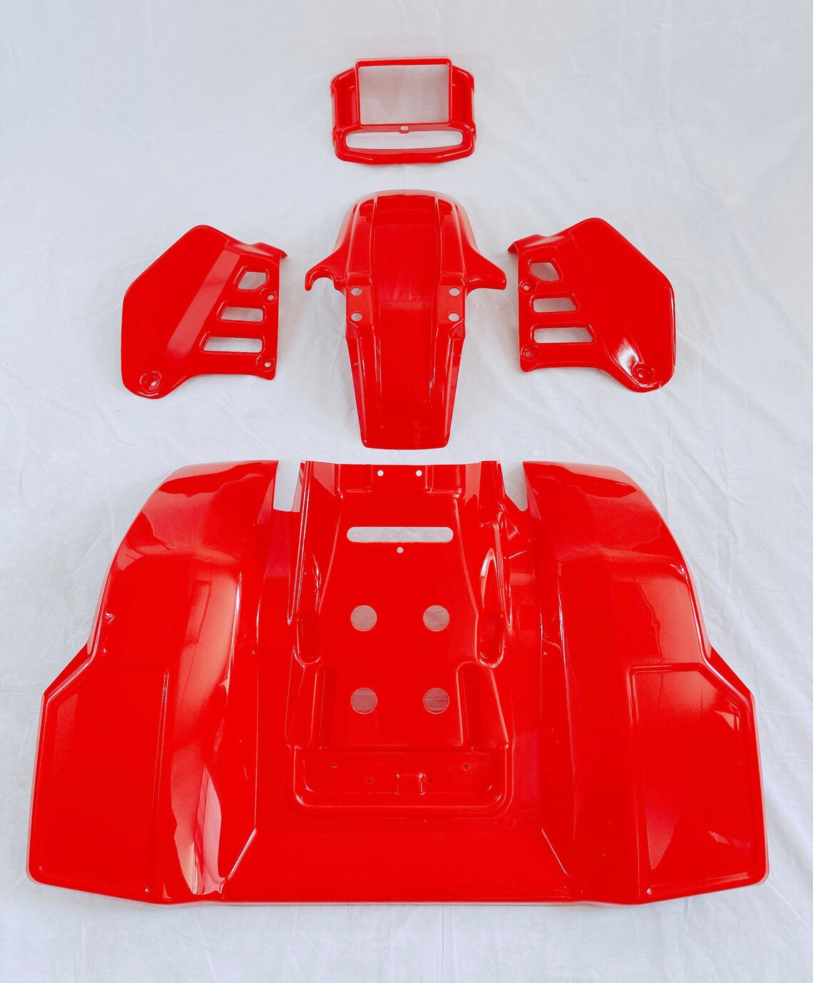 Maier Red Plastic Fender Set For Honda ATC250R (1985-1986) - Front & Rear