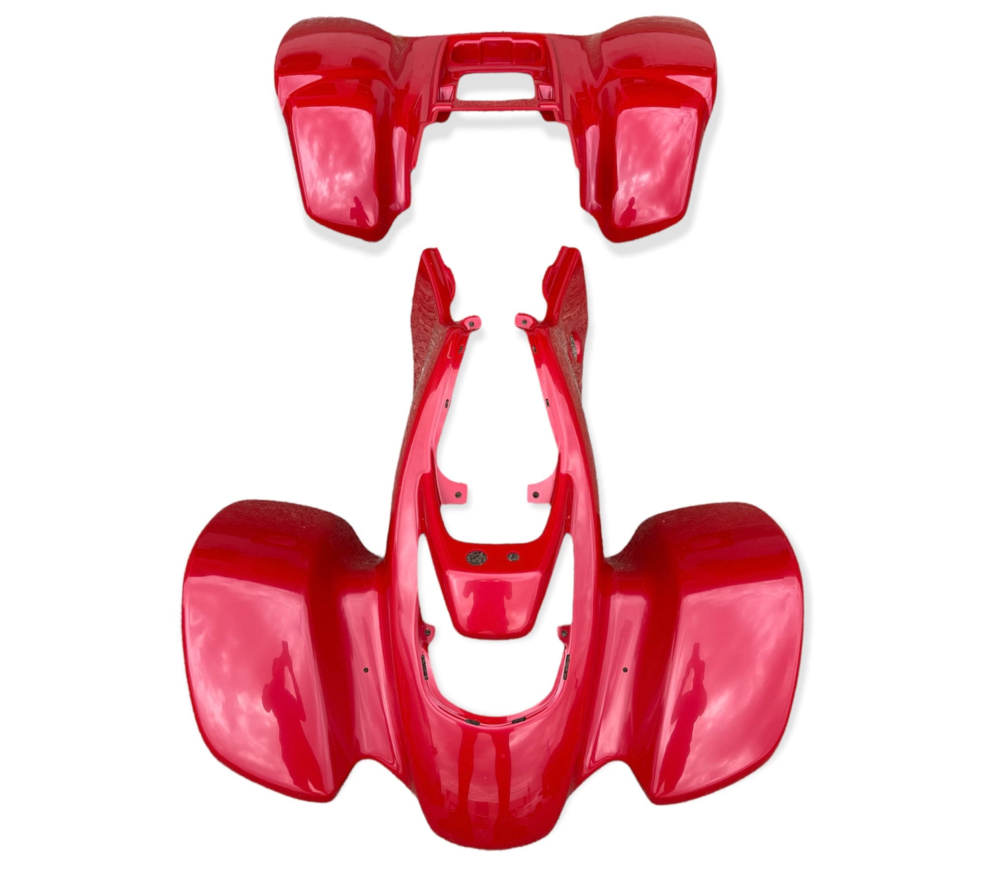 パーツ SIDE WORK New Honda Trx400ex Trx 400ex 99-04 Plastic RED Fender Front & Rear