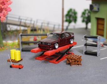 1/64スケール ガレージジオラマステッカー - ミニサイン、ポスター