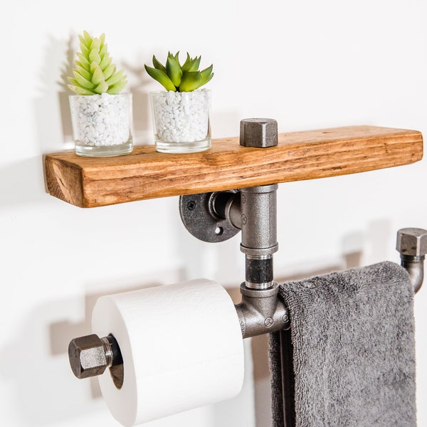 Towel Rail and Toilet Roll Holder Etsy UK