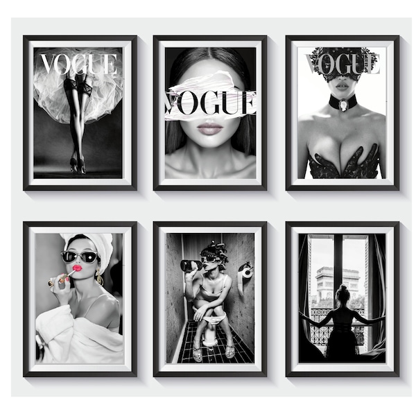 Fashion Wall Art Fabulous Print Black and White Print Beauty Quote Art Make Up #fabulous  Luxury Fashion Poster