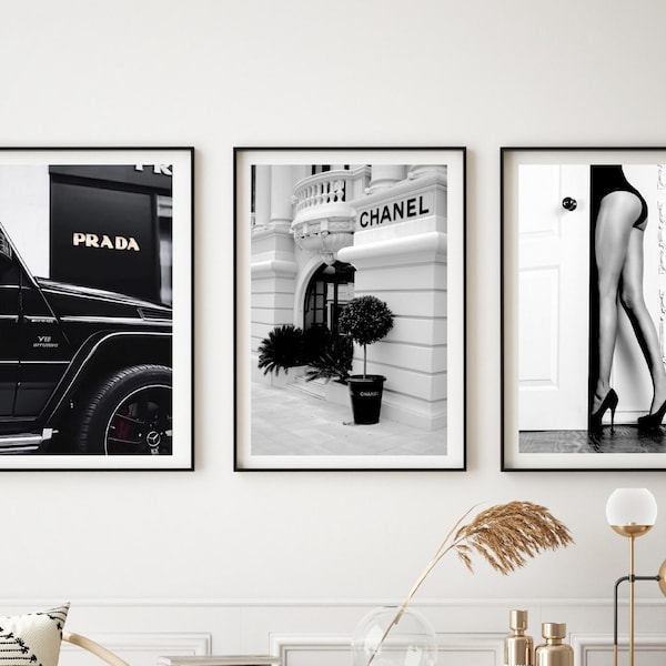 Set of 3 Fashion Prints, Fabulous Wall art, Coco quote, Beauty art, Make up poster,Fashion Quote Prints, Glamour Posters, Glam Wall Art S74