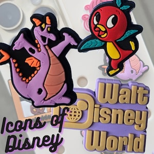 Figment, Orange Bird, Walt Disney Stack - Charm con lacci per scarpe, coccodrillo e custodia per telefono Icons of Disney (venduti separatamente)