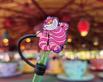 Cheshire Cat - Straw Toppers  Standard 8mm and Large 10mm (ie. Stanley) size Straw