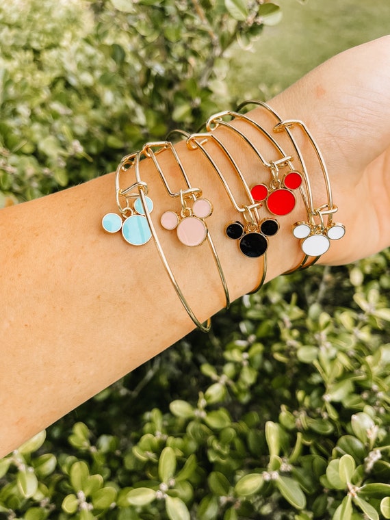 レッドミッキーチャームブレスレット - Etsy 日本