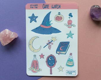 Sticker Sheet "Cute Witch"