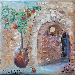 Tel Aviv Jaffa Street Old City Fly Orange Tree Orygnally Gift From Travel ArtseeKati Author's Technique Design