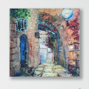 Tel Aviv Jaffa City arches Streets Old party in Gift Originally From Travel ArtseeKati Vintage Style Author’s Technique Cozy Thing Design