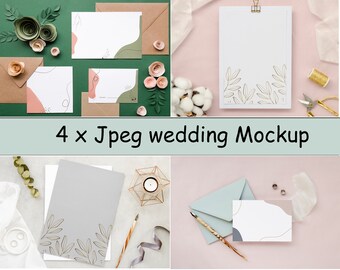 Wedding invitation template Mockup bundle download 4 JPG