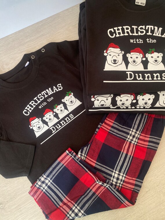 Matching polar bear pajamas sale