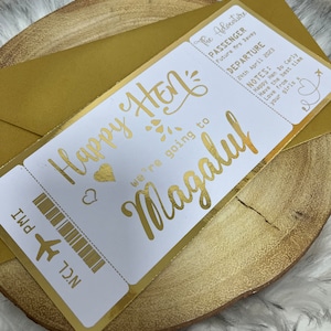 Billet de carte d’embarquement pour enterrement de vie de jeune fille, billet surprise pour le week-end d’enterrement de vie de garçon, cadeaux de poule et d’enterrement de vie de garçon