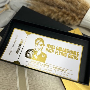 Geschenkfolie Ticket, Foil Gutschein, personalisierte Konzertkarte, Überraschung Urlaub, personalisiertes Geschenk, Geburtstagsveranstaltung, Foil Konzertkarte,