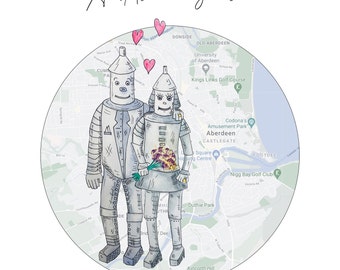 10 year anniversary print, Tin anniversary gift