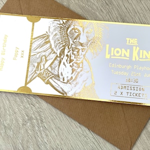 Vereiteltes Theaterticket, Event, Theater, Bordkarte, personalisierter Geschenkgutschein, Geburtstagsüberraschungskarte, vereiteltes Überraschungsgeschenk
