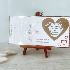 Muttertagskarte Geschenk, Foiled Spa Ticket, Muttertagsgeschenk, Scratch off Überraschungskarte, Geschenk für Mama