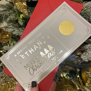 Biglietto gratta e vinci per compleanno, biglietto foil per evento gratta e scopri, biglietto foil personalizzato, regalo di compleanno a sorpresa