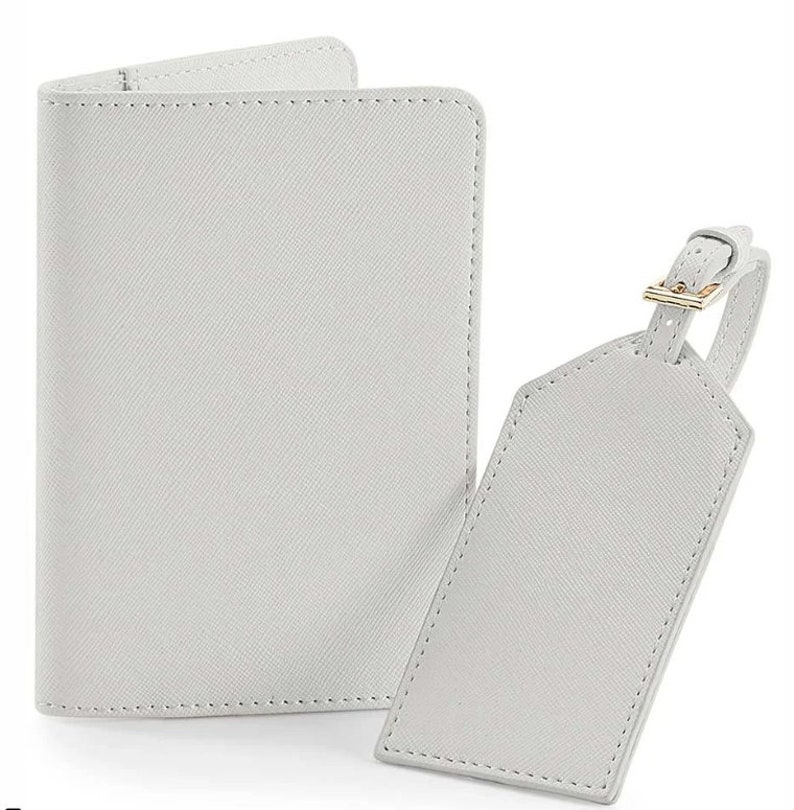Boutique Passport Holder/Luggage Tag, Mr & Mrs Passport Set, Sold Individually image 4